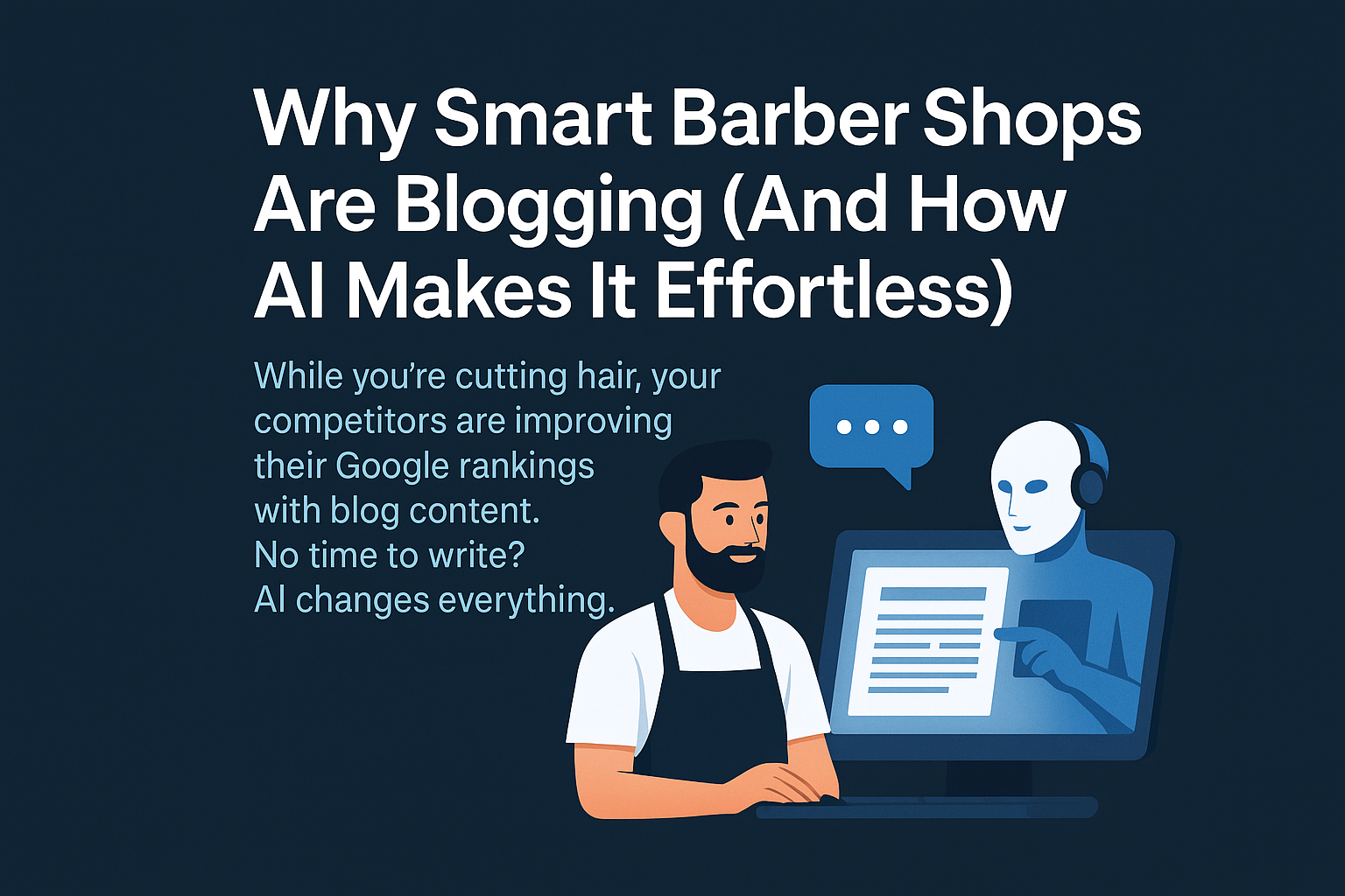Why Smart Barber Shops Are Blogging (And How AI Makes It Effortless)